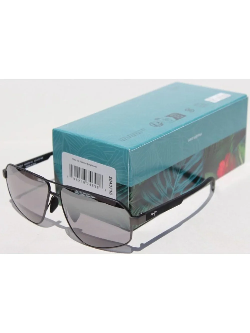 MAUI JIM Keawawa POLARIZED Sunglasses DSB620-02 Gunmetal/Silver Black Mirror NEW